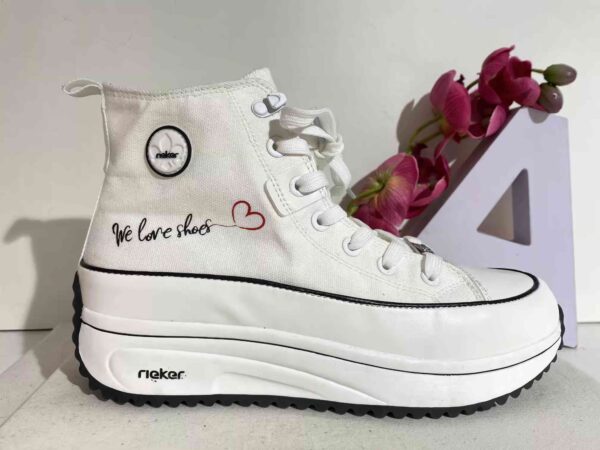 Basket montante RIEKER blanche
