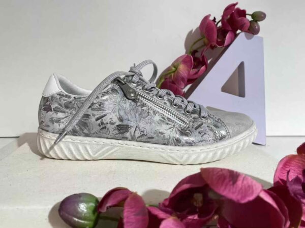 Basket RIEKER argenté avec des fleurs