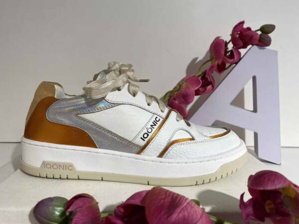 Basket IQONIC orange, blanc et argent