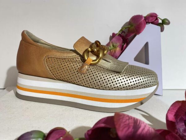 Mocassin-Basket SOFTWAVES dégradé orangé