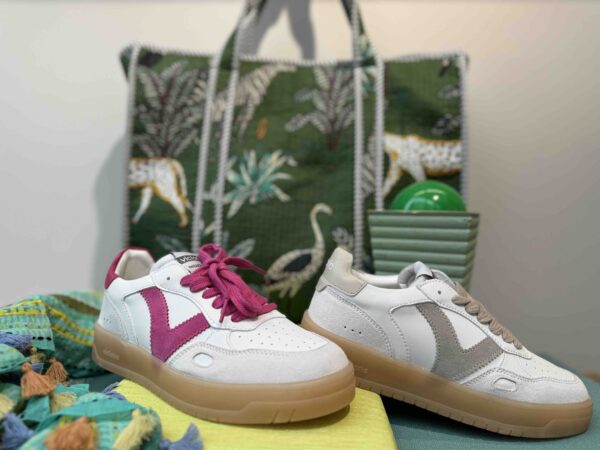 Basket VICTORIA blanc et rose ou blanc et beige