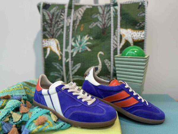 Basket CAVAL violette, orange et blanche