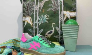 Basket ALPE vert et rose
