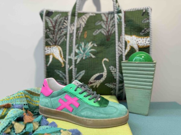Basket ALPE vert et rose