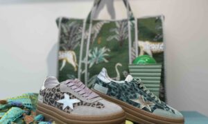Basket MÉLINÉ léopard camel ou vert