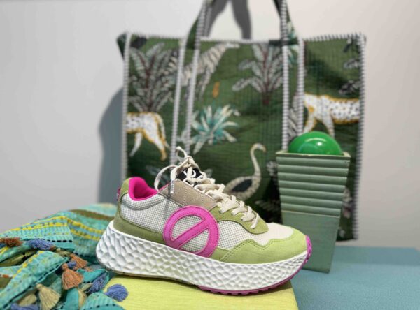Basket NO NAME carter jogger rose et vert