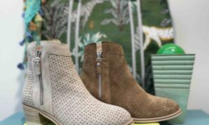 Bottine ALPE beige ou camel en nubuck