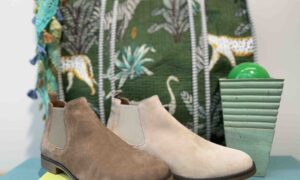 Bottine Z0ï beige ou camel nubuck