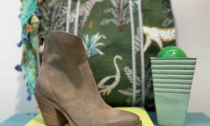 Bottine METISSE tiag taupe en nubuck talon haut