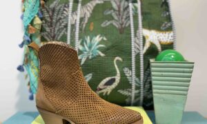 Bottine METISSE tiag ajourée camel en nubuck