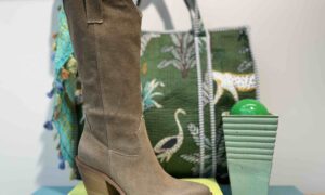 Botte METISSE santiag taupe en nubuck