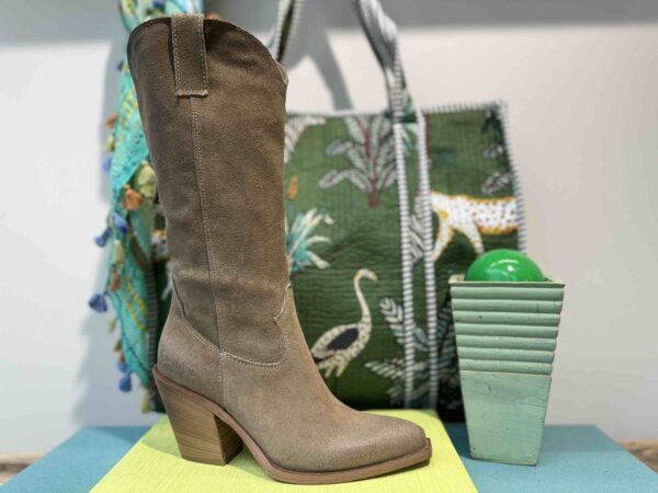 Botte METISSE santiag taupe en nubuck