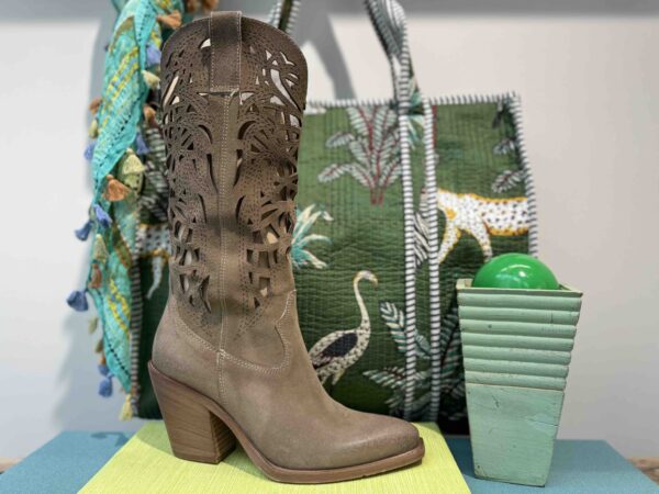 Botte METISSE taupe ajourée