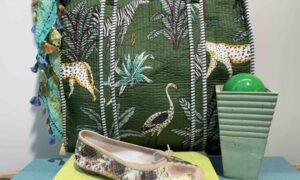 Ballerine REQUINS effet serpent en cuir