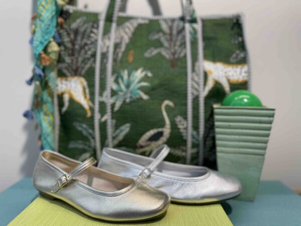 Ballerines REQUINS plate argenté ou doré
