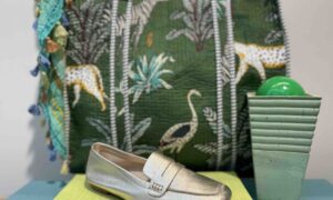 Mocassins REQUINS en cuir doré