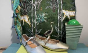 Ballerines WEDO cuir doré ou argenté