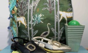 Ballerines MJUS ouverte à bout pointu doré ou noir avec boucle