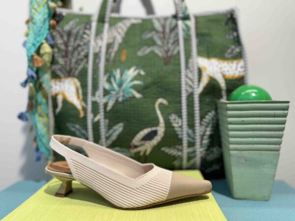 Escarpins ouvert MISS ELASTIC en tissue