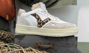 Basket VICTORIA beige et léopard