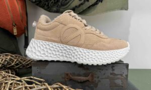 Basket NO NAME carter runner beige et moumoute