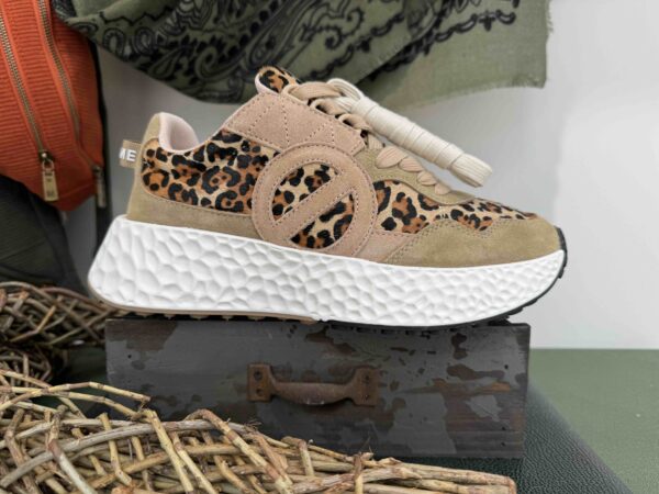 Basket NO NAME carter runner leopard
