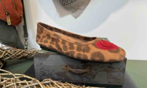 Ballerine Reqins avec coeur léopard