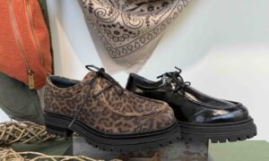 Derby REQINS noir vernis ou léopard