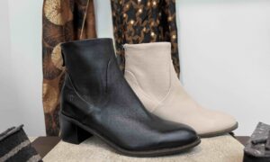 Bottine MAM'ZELLE souple à talon + zip noire ou beige