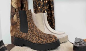 Boots WEDO élastiquée en nubuck beige ou léopard