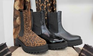 Boots WEDO à zip noire, noire vernis ou léopard