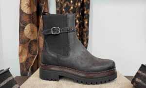 Boots MJUS en nubuck chocolat avec zip