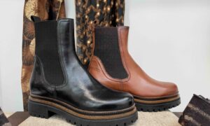 Boots MJUS élastiquée en cuir noir ou camel