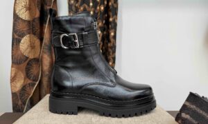 Boots MJUS motarde cuir noir