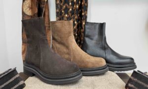 Boots ALIWELL montante à zip, cuir noir, nubuck camel ou chocolat
