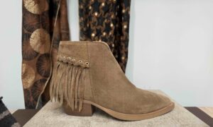 Tiag ALPE à frange en nubuck camel