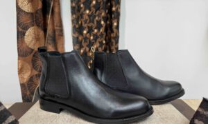 Cavalière MAROLI cuir noir + détails léopard ou croco