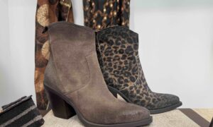 Tiag MÉTISSE talon haut en nubuck taupe ou léopard