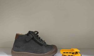 Basket BOPY montante à lacets + zip en kaki