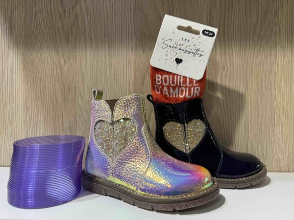 Bottine BISGAARD avec coeur bleu marine ou sirène