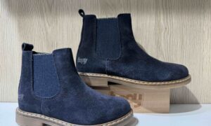 Bottine BOPY en nubuck bleu marine
