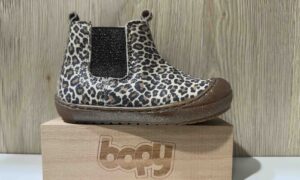 Bottine BOPY en cuir léopard bout renforcé