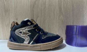 Basket GBB à lacets + zip, en bleu marine