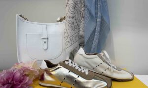 Basket STEP semelle fine : blanche ou dorée