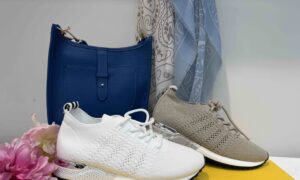 Basket REQINS INES crochet : beige irisé ou blanche