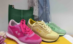 Basket SUN68 forme running : rose, jaune ou vert