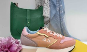 Basket SUN68 forme running : multicolore